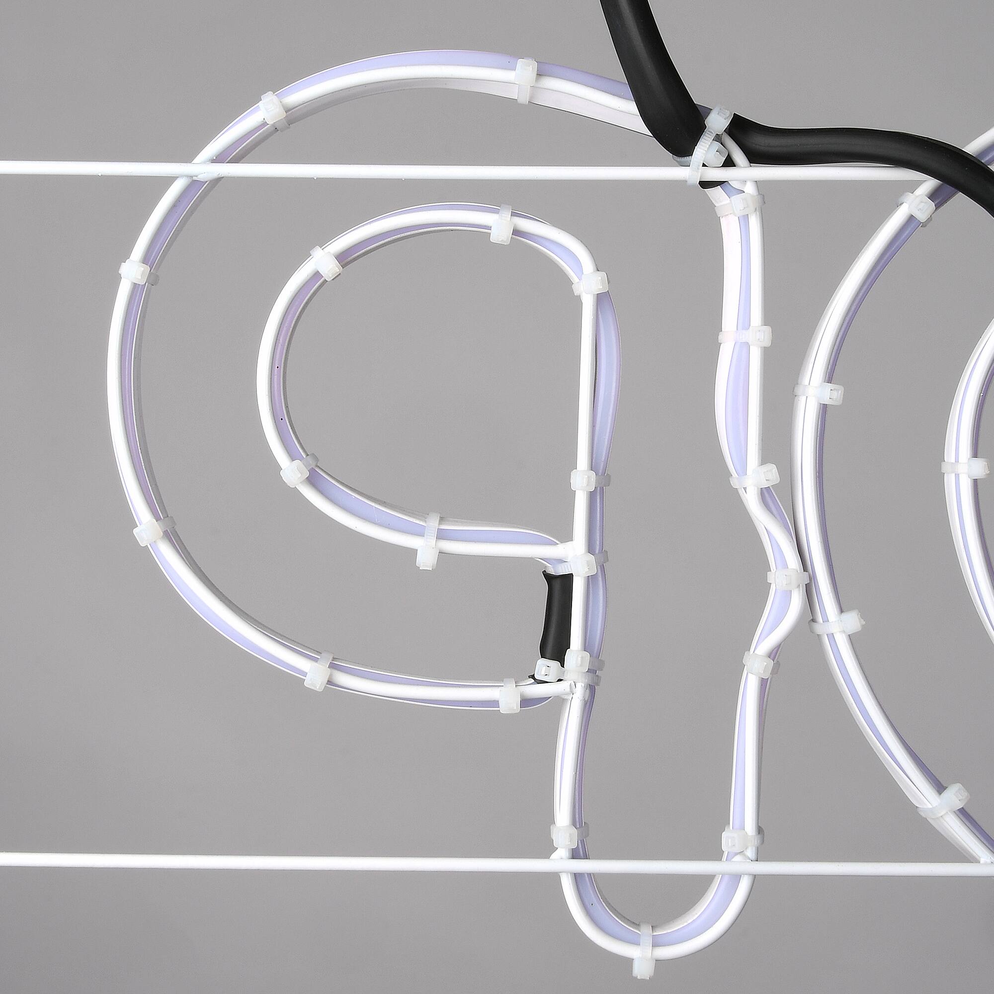 44'' Santa Stop Here LED Light Strip Sign